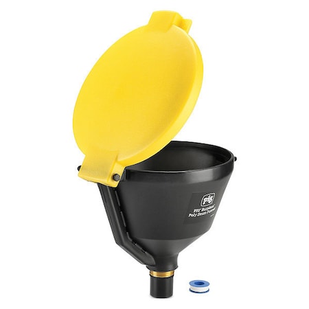 Drum Funnel,10 gal. Flow Capacity,Yellow