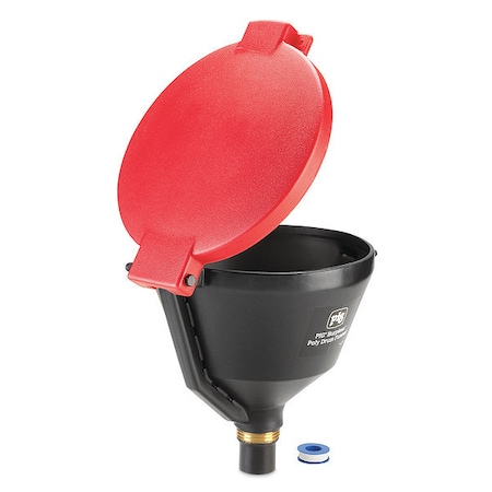 Drum Funnel,10 gal. Flow Capacity,Red