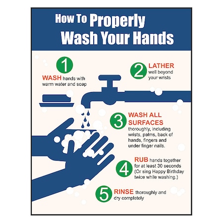 Safety Laminated Poster, 22 in H x, 17 in W, Laminated