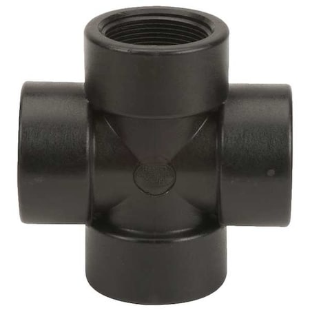 Cross, Polypropylene, 1-1/2", Schedule 80, 300 psi Max Pressure