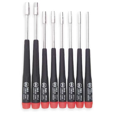 Precision Nut Driver Set,8 Pieces,Metric