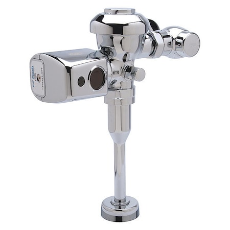 Urinal Automatic Flush Valve, 1 gpf gpf, Chrome-Plated, 3/4 in, 3/4 in Spud Coupling