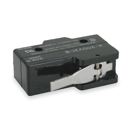 Snap Action Switch, Hinge, Lever, Short Actuator, SPDT, 20 A at 480 V AC Contact Rating