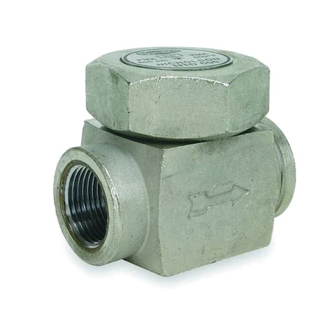Steam Trap, 800F, Stainless Steel, 600 psi, End to End Length: 2 in