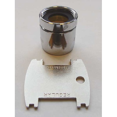 2.2 gpm Outlet, 13/16"-24 Thread Size, Chrome, Brass