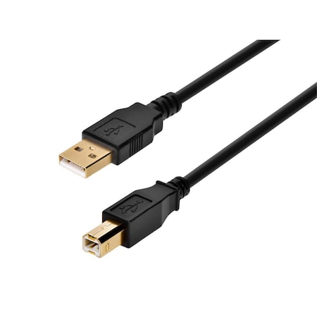 USB 2.0 Cable,10 ft.L,Black