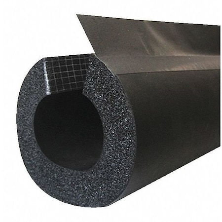 Pipe Insulation, 1-1/8" OD, 6 ft. L, Closed Cell Foam, 1/2 in Wall