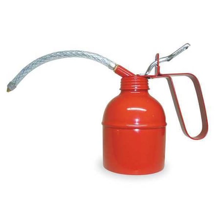 Oiler, 10 fl oz Capacity, Tin Coated Steel Sheet, Flexible Spout, 6 in Spout Length