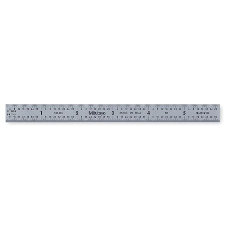 Steel Rule,Flexible,6 In,32/64/10/100ths
