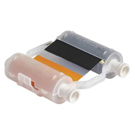 Ribbon, 4-21/64" W, 200 ft. L, Black/Orange