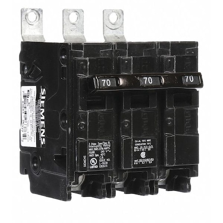 Miniature Circuit Breaker, BL Series, 70A, 3 Pole, 240V AC, 10kA at 240V AC