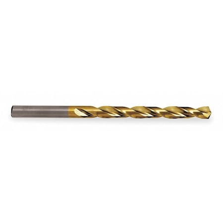 135 Degree Heavy-Duty Parabolic Jobber Length Drill Cle-Line 1872-TN TiN HSS RHS/RHC 25/64