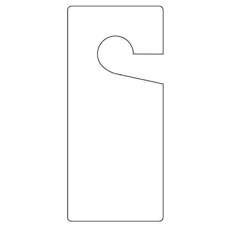 Tag, Blank, Plastic, 9 in H x 4 in W, White, Rectangle, 10 PK