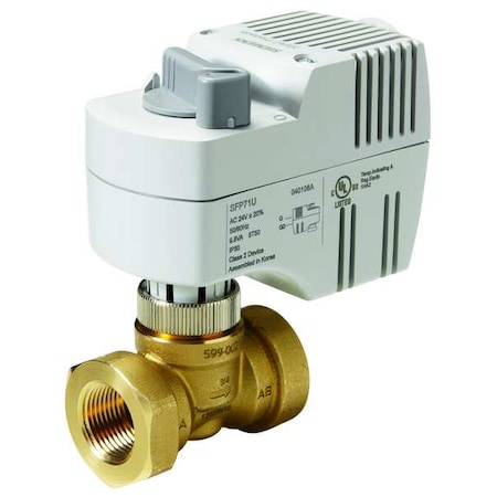 Threaded Globe Valve,3/4 In,24VAC,NO