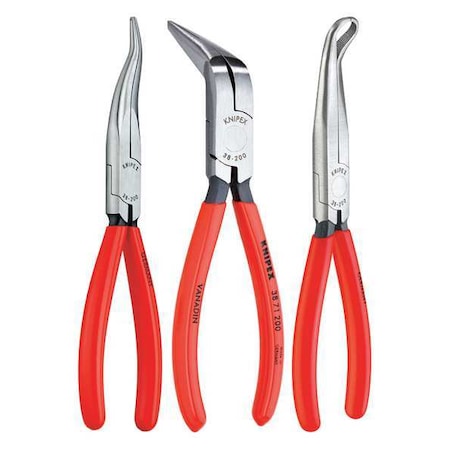 3 Piece Long Nose Plier Set Dipped Handle