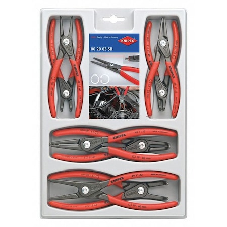 8 Piece Plastic Grip Retaining Ring Plier Set