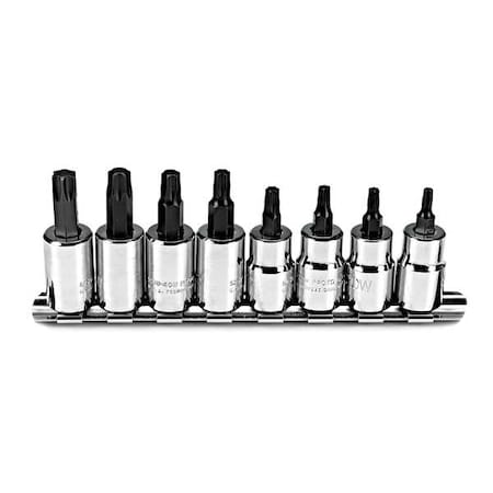 3/8" Drive Bit Socket Set, Torx, 8 pcs