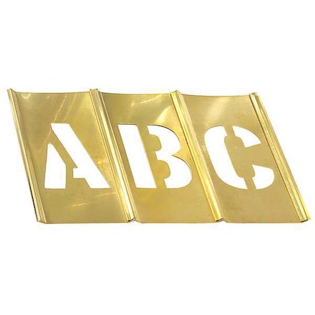 Stencil Set,Letters, Punctuation,Brass, 10036