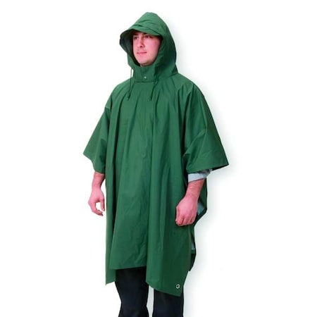 Rain Poncho,Green,Universal