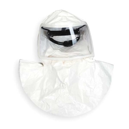 Tychem SL Hoods, Double Bib, Threaded Connector, w/Suspension, PK4
