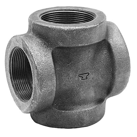 Reducing Cross Reducing Cross, 2" x 2" x 1" x 1" Pipe, FNPT, Cast Iron, Class 125