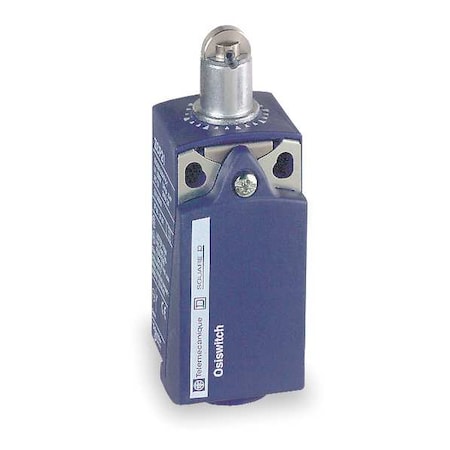 Limit Switch, Plunger, Roller, 1NC/1NO, 10A at 240V AC, Actuator Location: Top