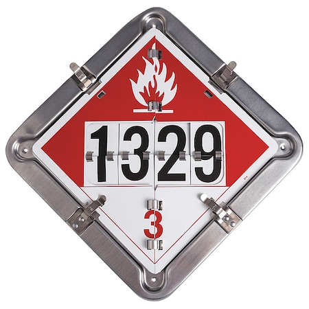 DOT Container Placard, 10-3/4" H, 10-3/4" W, 63214