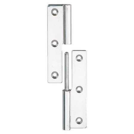 Lift-Off Hinge, 304 Stainless steel, Full Surface Mounting, 1 13/64 in Leaf W x 1 31/32 in Leaf H