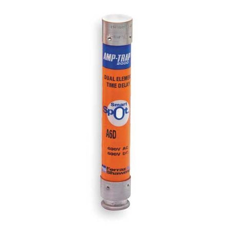 UL Class Fuse, RK1 Class, Time-Delay, 0.3A, 600V AC, Non-Indicating