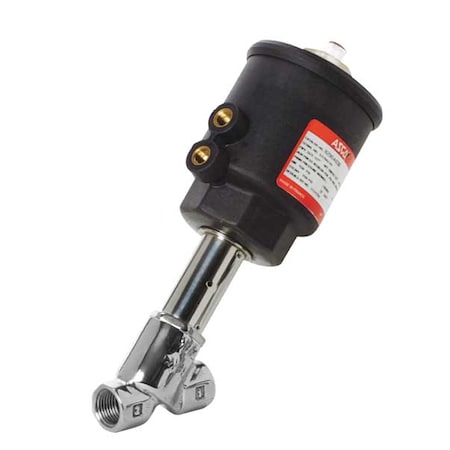 RedHat Angle Body Piston Valve,SS,NC,1 In