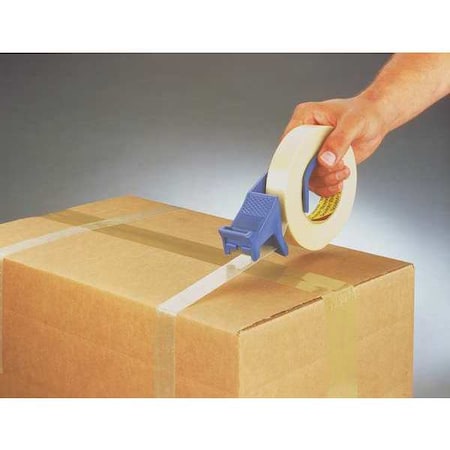 Tape Dispenser, 1 in Max. Tape Width. 5 1/2 in Tape Core Dia, Pistol, Plastic, Black