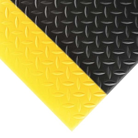 Antifatigue Mat, 60 ft. L x 3 ft. W, 1/2" Thickness, Closed Cell PVC Foam, Diamond Plate