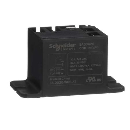 Panel Flange, Enclosed Power Relay, 30 A, 4 Pins, Faston Connector
