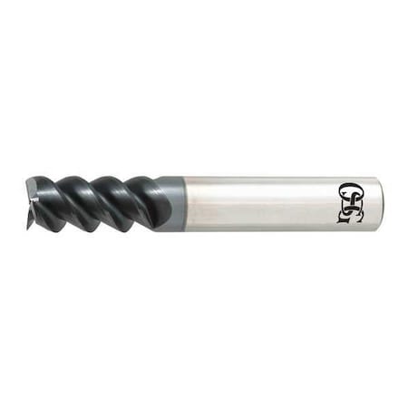 Carbide End Mill,3/8 in. dia,1 in. Cut L