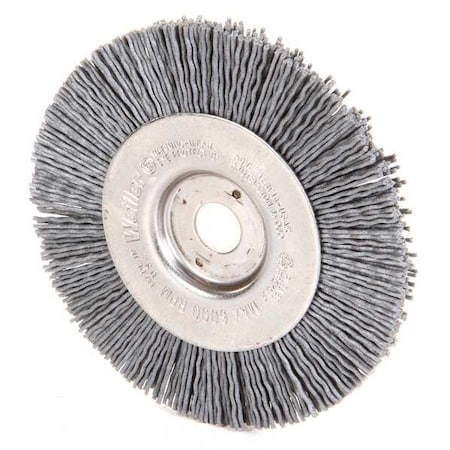 Wire Wheel Wire Brush, Arbor, 4", 1/2" W