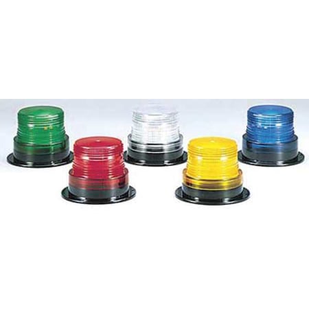 Warning Light, Red, Strobe Tube, 120V AC, 65, 95 FPM, 5 in Dia., Surface