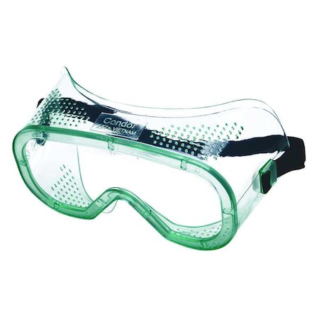Safety Goggles, Clear Lens, Uncoated, Direct Vented, Dielectric, Elastic Strap, Platoon Series