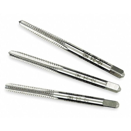 Hand Tap Set,Left-Hand,3 PC,HSS,1/2-20