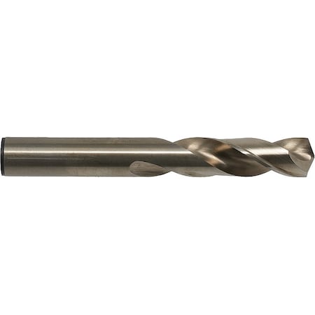 Screw Machine Drill Bit, D Size, 135  Degrees Point Angle, Cobalt Steel, Straw/Bronze Finish