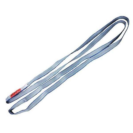 Web Sling, Type 5, 6 ft L, 1 in W, Polyester, Gray