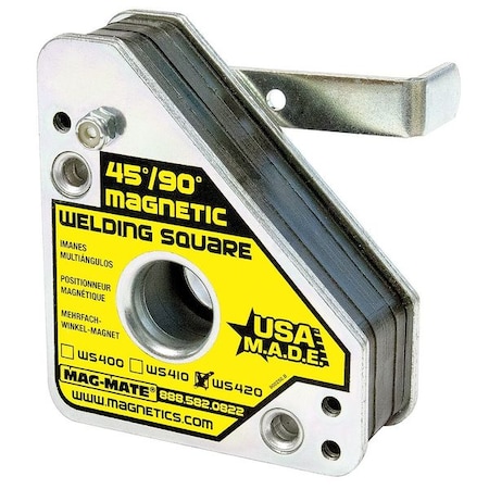 Magnetic Weld Square, 3-3/4x4-3/8in, 150lb
