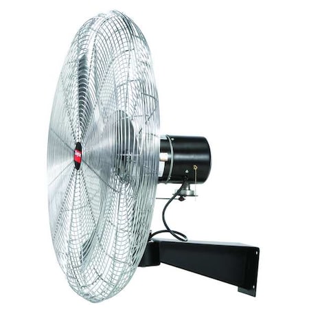 Standard Duty Quiet Design Industrial Fan, Wall Mount, 30 in Blade Dia, 115V, 4,063/5,859/7,996 cfm