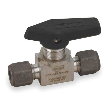 1/4" Compr Stainless Steel Mini Ball Valve Inline