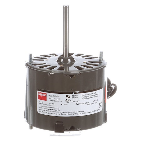 HVAC Motor,1/50 HP,1550 rpm,115V,3.3