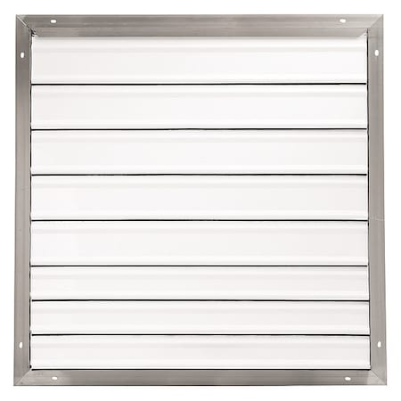 30 in 33"H-W 5.75"L Aluminum Backdraft Damper, 30-1/2 in x 30-1/2 in, Aluminum