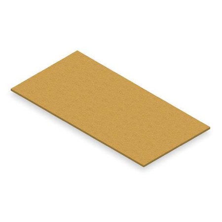 Decking, Particleboard, 48 in W, 24 in D, Natural, Unfinished Finish