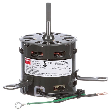HVAC Motor,1/15 HP,1550 rpm,115V,3.3