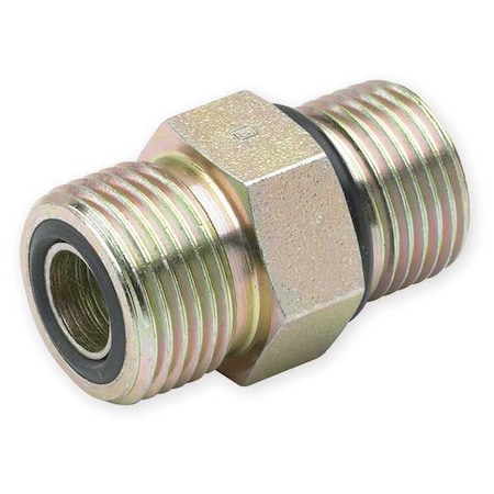 Strt Connect, Zinc Stl, SAExORFS, 1/4In