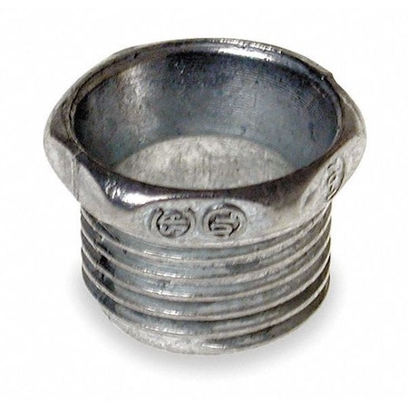 RMC Nipple, 3/4 in, Threaded, Zinc, Zinc Plated, Gray