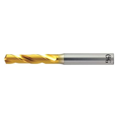 Screw Machine Drill Bit, #45 Size, 130  Degrees Point Angle, High Speed Steel, TiN Finish